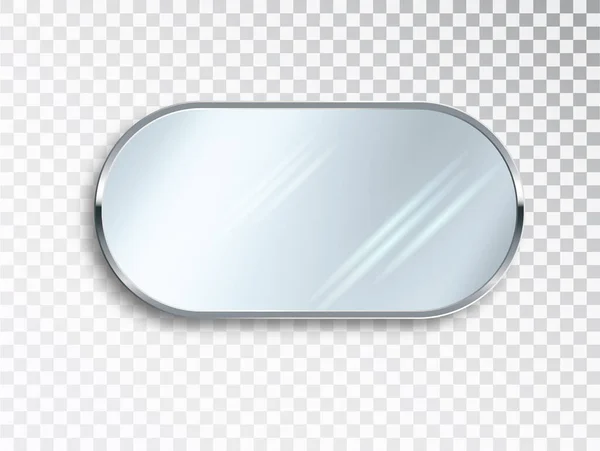 Realistická kulatá zrcadla izolovaná rozmazaným odrazem. Odrážející izolované skleněné povrchy. Zrcadlové rámy nebo zrcadlové dekorace vnitřní vektor realistické ilustrace — Stockový vektor