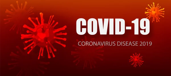 Koronavirus Covid-19 ohnisko chřipky pozadí. COVID-19 virus. Koncepce pandemického zdravotního rizika — Stockový vektor