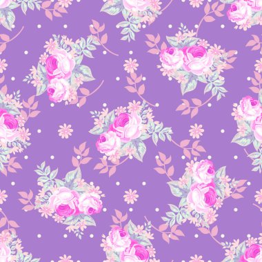 Şirin kırsal buket seamless modeli 1 lahana Güllü