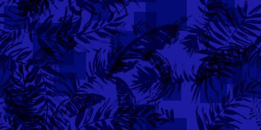 Palmiye yapraklı kusursuz tropikal desen