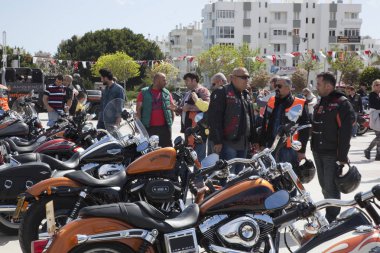Harley Davidson 'a binerken mutlu sürücü