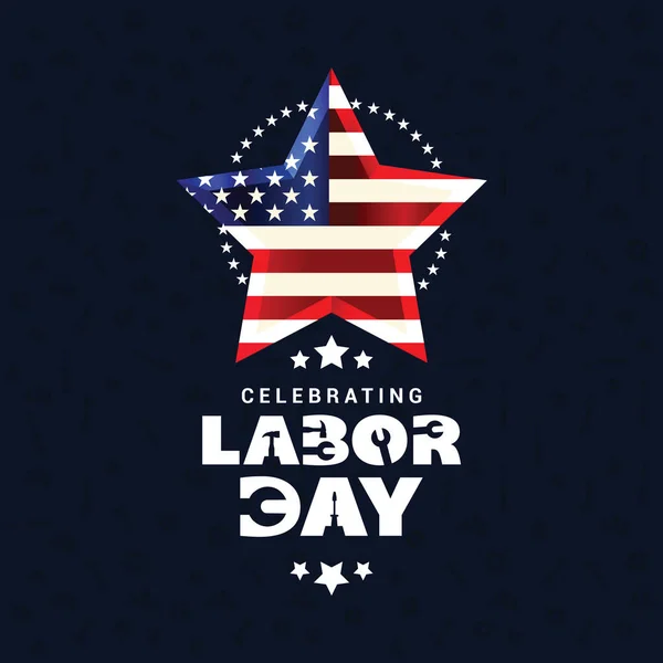 Happy Labor Day & Fourth of July Vector — Stock Vector