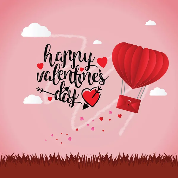 Día de San Valentín. Corazones rojos — Vector de stock