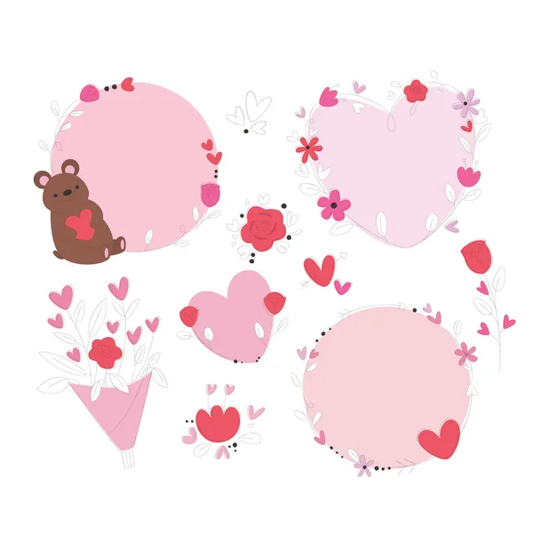 Valentines day. Red hearts — Stock Vector