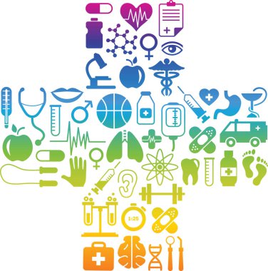 Tıbbi soyut geometrik arka plan. Broşür tasarım şablonu