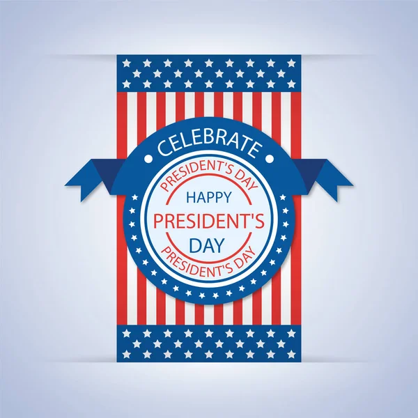 Cartel del día de los presidentes con sombrero sobre fondo azul — Foto de Stock