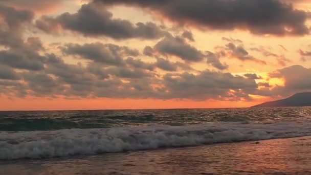 Mediterranean Beach Sunset Asie — Stock video