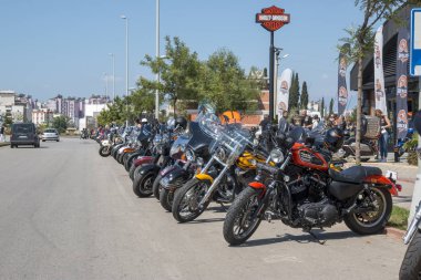 Harley Davidson 'a binerken mutlu sürücü