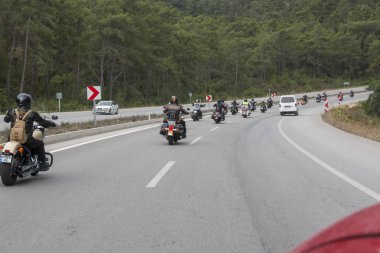 Harley Davidson 'a binerken mutlu sürücü