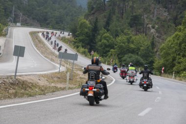 Harley Davidson 'a binerken mutlu sürücü