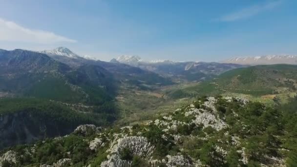 Aerial Mangart Mountain Pass — Stock Video