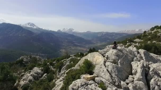 Aerial Mangart Mountain Pass — Vídeo de Stock