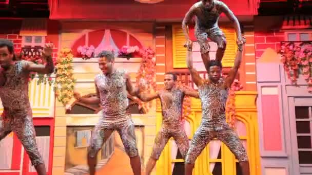 Antalya Turquia Abril 2018 Show Acrobático Sonhos Africanos Equipe Acrobática — Vídeo de Stock