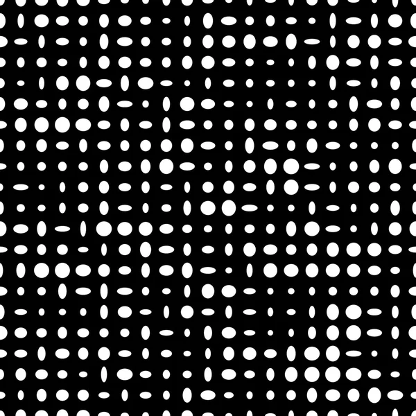 Zwart-wit patroon van ovalen. — Stockvector