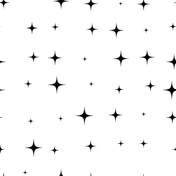 흰색 바탕에 별 완벽 한 패턴. — 스톡 벡터