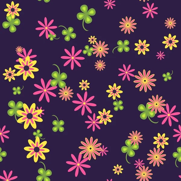 Kır çiçekleri beyaz zemin üzerine Dikişsiz desen.