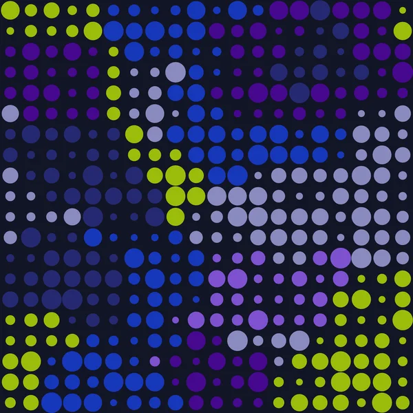 Seamless pattern with circles on a blue background. — Stockový vektor