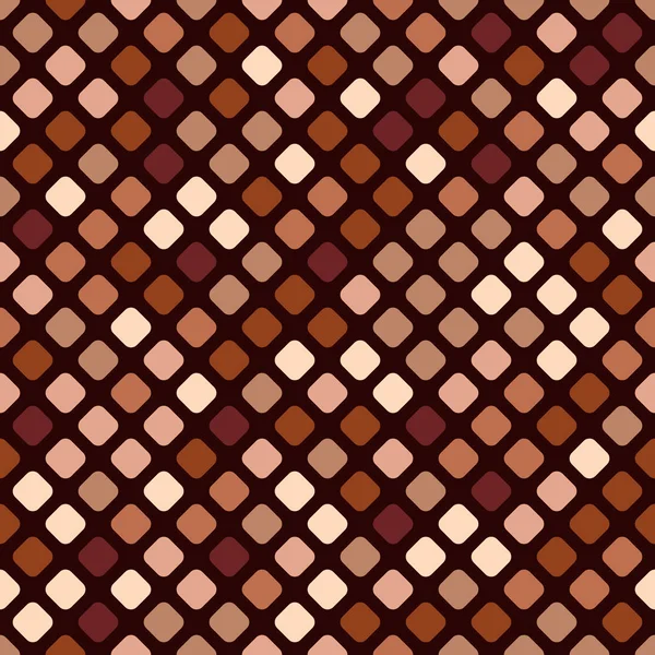 Modèle sans couture de carrés dans différentes nuances de brun sur le blanc — Image vectorielle
