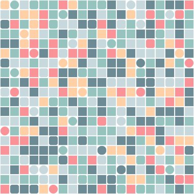 Beyaz bir arka plan üzerinde geometrik Mozaik.