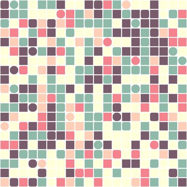 Beyaz bir arka plan üzerinde kareler geometrik Mozaik.