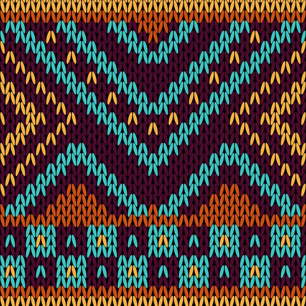 Modèle tricoté sans couture dans un style ethnique . — Image vectorielle