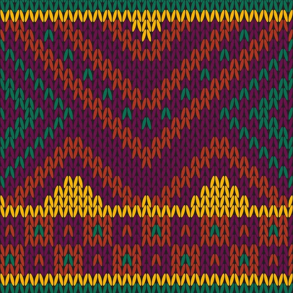 Modèle tricoté sans couture brillant dans un style ethnique . — Image vectorielle