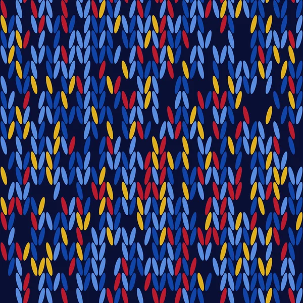 Modèle sans couture dans le style des formes tricotées colorées . — Image vectorielle