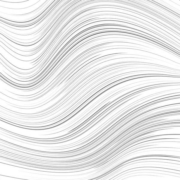 Abstract pattern of a plurality of gray distorted lines on a whi — Stock Vector