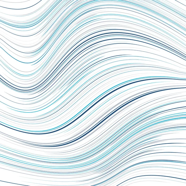 W の歪んだ青い線の複数の抽象的なパターン — ストックベクタ