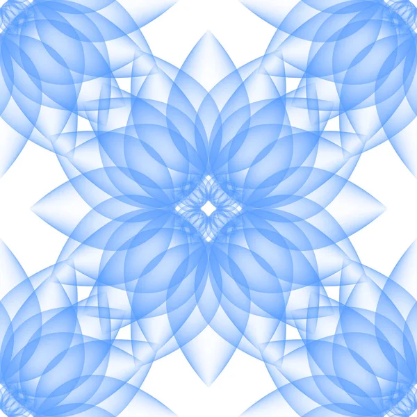 Patrón sin costura abstracto con hermosas flores azules . — Vector de stock