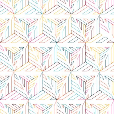 Parlak kenarları ve üçgenler soyut seamless modeli.