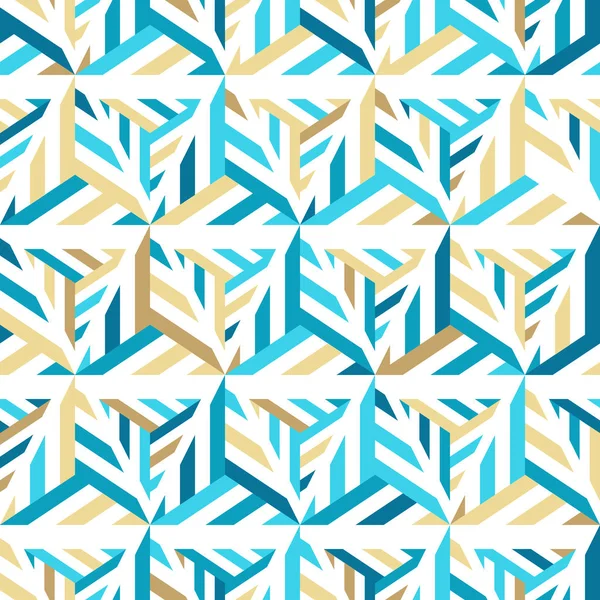 対照的な線と三角形の抽象的なシームレス パターン. — ストックベクタ