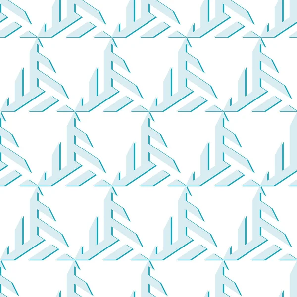Abstraktes nahtloses Muster blauer geometrischer Formen. — Stockvektor