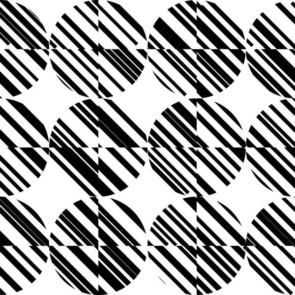 Patrón sin costura abstracto con formas geométricas negras en un blanco — Archivo Imágenes Vectoriales
