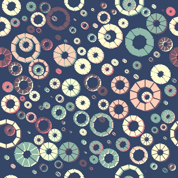 Modèle géométrique sans couture à partir de cercles et de polygones . — Image vectorielle