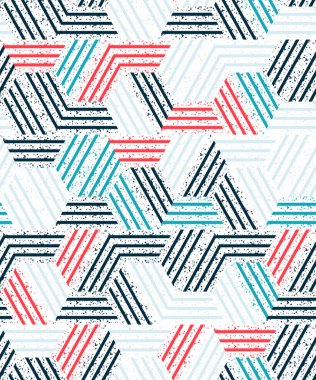 Üçgenler ve çizgili çoğulluğu soyut seamless modeli.