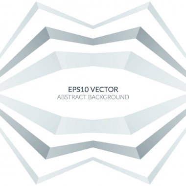 Beyaz arka plan ile üç boyutlu geometrik şekil