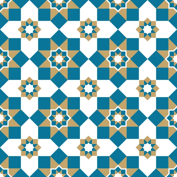 Hermoso patrón sin costuras de elementos geométricos en la pocilga oriental — Vector de stock