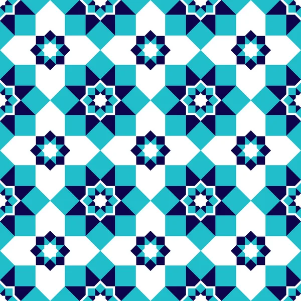 Beautiful seamless pattern of geometric elements in oriental sty — Stock Vector