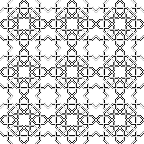 Hermoso patrón sin costuras de elementos geométricos en la pocilga oriental — Archivo Imágenes Vectoriales