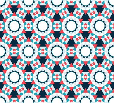 Birçok öğe soyut kesintisiz geometrik desen.