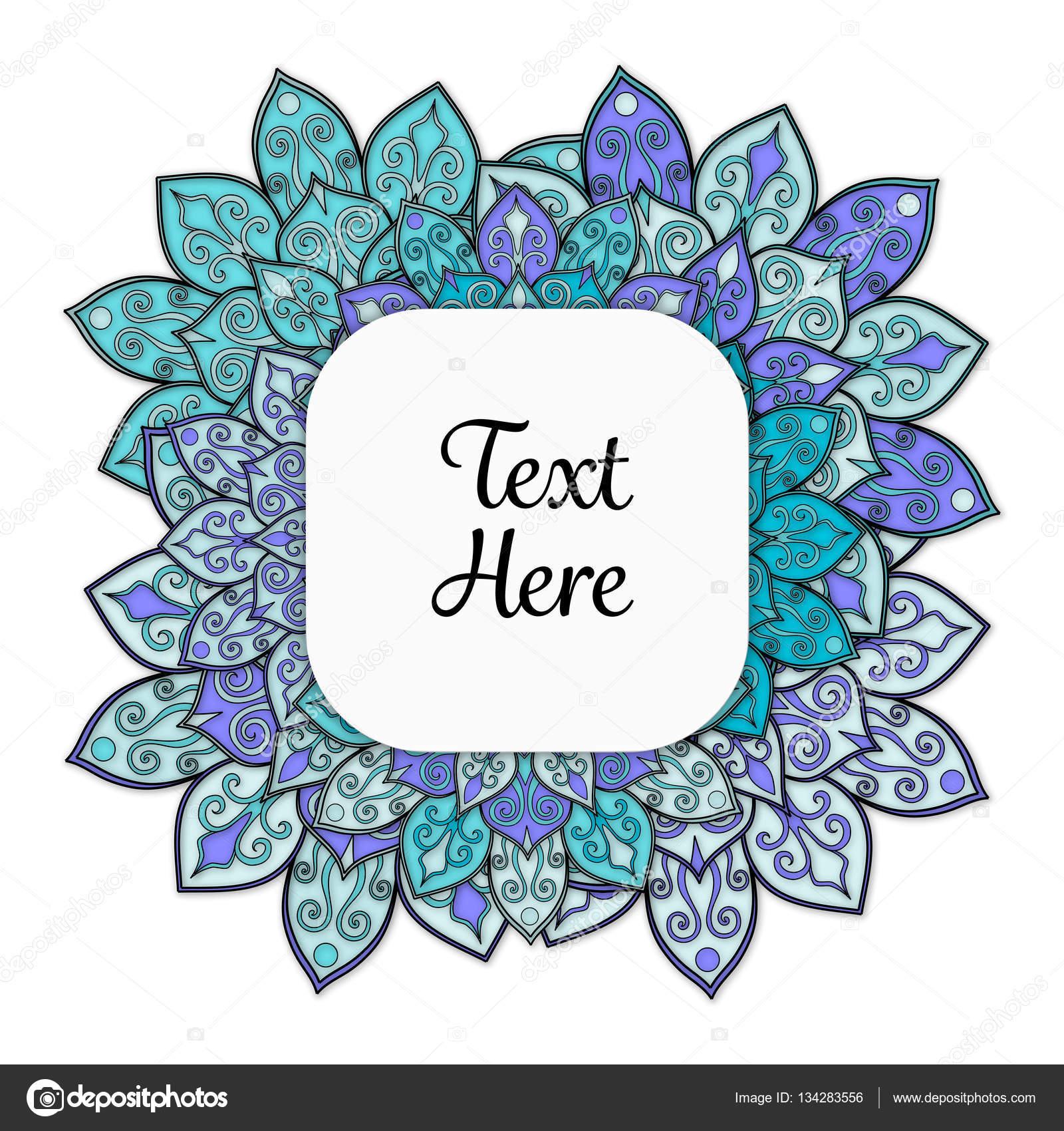 Download Vector floral mandala frame. — Stock Vector © Kakapo ...