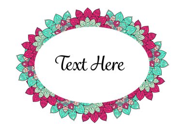 Vektör çiçek mandala çerçeve.