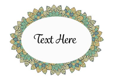 Vektör çiçek mandala çerçeve.