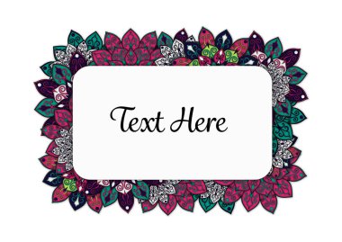 Vektör çiçek mandala çerçeve.