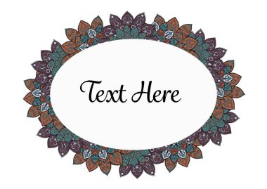 Vektör çiçek mandala çerçeve.