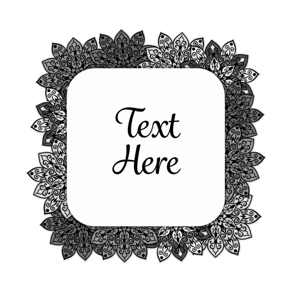 Vektör çiçek mandala çerçeve.