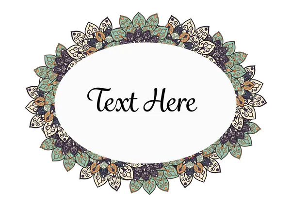 Vektör çiçek mandala çerçeve.