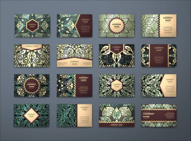 Vektör vintage kartvizit büyük set