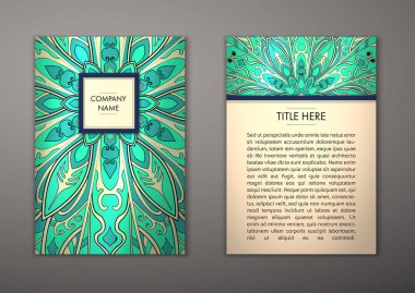 Çiçek mandala desenli el ilanı